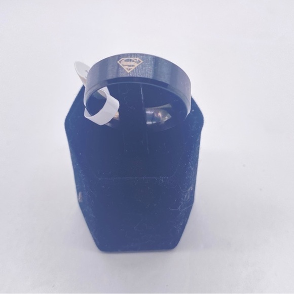 8MM Men’s Stainless Steel Band Ring Superman Logo Black Size 13 - Picture 8 of 8